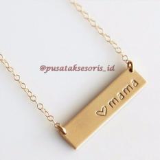 Kalung Nama Grafir Lapis Emas (Bebas Ukir sesuai namamu)