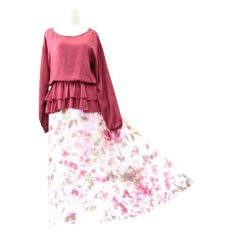Kampung Souvenir - Gamis Peplum Alula - Maroon