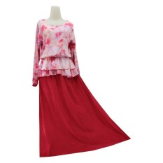 Kampung Souvenir - Gamis Peplum Elvina - Red 2