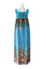 Kampung Souvenir - Long Dress Miyabi - Blue Butterfly
