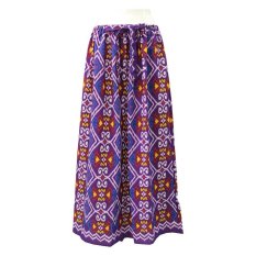 Kampung Souvenir - Rok Motif Tenun Endek - Purple