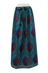 Kampung Souvenir - Rok Motif Tenun - Turquoise