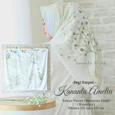 Kananta Hijab Motif / Hijab Segi Empat / Hijab Motif / Jilbab Segi Empat / Kerudung Segi Empat / Hijab Motif Abstrak Warna / Kain Velvet Premium / Maxmara Halus tebal tidak nerawang Square Amelia