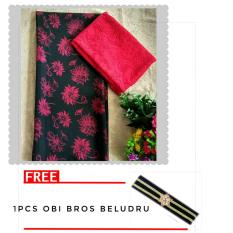kanaya - FREE OBI BROS setelan kain satin batik ukir uk. 2 mtr dan brokat lembaran uk. 1.5 mtr kebaya bali murah bahan kebaya pesta kebaya wisuda kebaya kutubaru
