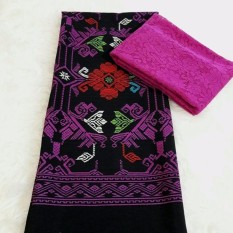 kanaya - kain satin lembaran kebaya bali setelan motif batik kumkum - Ungu