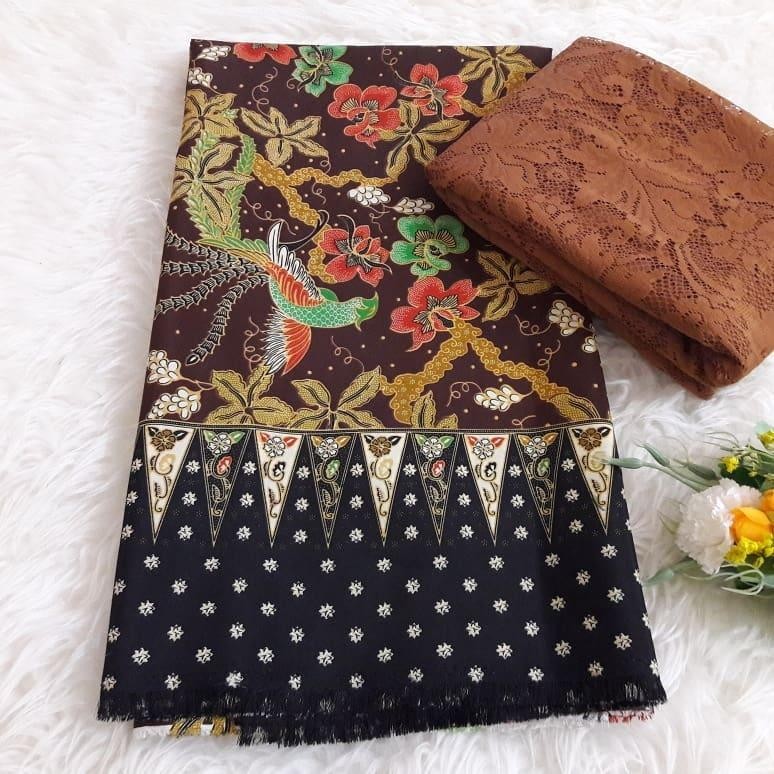 kanaya - setelan kain satin batik milea ukuran 2mtr*1,15mtr  dan brokat lembaran uk. 1.5 mtr kebaya bali murah bahan kebaya pesta kebaya wisuda kebaya kutubaru 