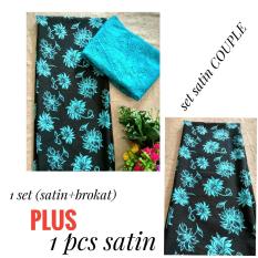 kanaya - setelan kain satin COUPLE dan brokat lembaran uk. 1.5 mtr kebaya bali murah bahan kebaya pesta kebaya wisuda kebaya kutubaru