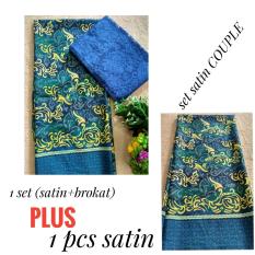 kanaya - setelan kain satin COUPLE dan brokat lembaran uk. 1.5 mtr kebaya bali murah bahan kebaya pesta kebaya wisuda kebaya kutubaru