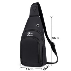 Kangaroo Pria Bahu Tas Tas Selempang (Model Satu Hitam Tunggal Paket) Tas Tas Pria tas selempang pria