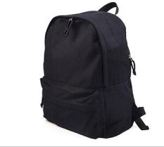 Kanvas Pria Dan Wanita Perjalanan Tas Ransel Korea Fashion Style Tas Bahu (Hitam)