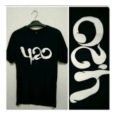 Kaos 4:20, 4 20, Tshirt, Baju, Kaos Distro, Reggae,4.20 , T-Shirt, Pakaian Pria, Baju Pria, Kaos Cowok, Hitam
