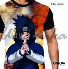KAOS BAJU DISTRO ANIME NARUTO FULLPRINT PREMIUM INFECT SASUKE