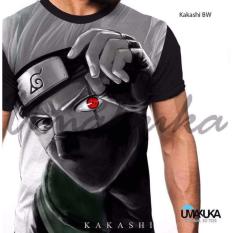 KAOS BAJU DISTRO ANIME NARUTO FULLPRINT PREMIUM KAKASHI BW
