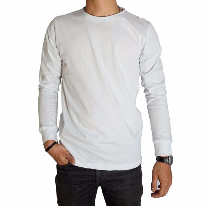  Kaos  Baju Polos  Putih  Premium Lengan Panjang  Naga 