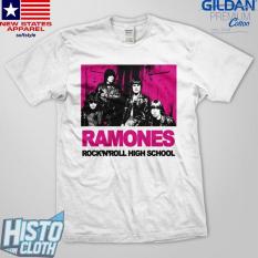 Kaos Band Rock Ramones Rock N Roll High School - RAM12 WH