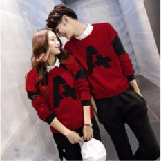 Agen Sweater Baju Couple Online - Pakaian Kapel Pasangan - LP A Maroon
