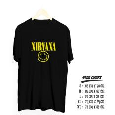 Kaos distro band nirvana cotton combed 30s hitam