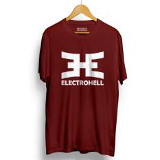 Kaos DISTRO ELECTROHELL - Maroon Premium