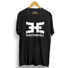 Kaos Distro ELECTROHELL T-Shirt - Black Premium