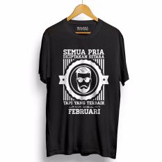 Kaos Distro FEBRUARI PRIA LELAKI DICIPTAKAN SETARA - Hitam