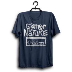 KAOS DISTRO GAMER BY NATURE NITENDO BAJU MURAH GAME COWOK CEWEK GROSIR