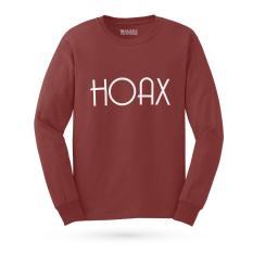 Kaos Distro HOAX T-Shirt Lengan Panjang - Maroon