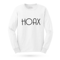 Kaos Distro HOAX T-Shirt Lengan Panjang - Putih