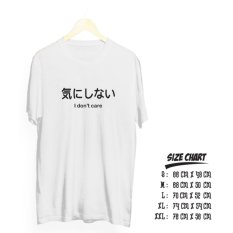 Kaos distro i dont care cotton combed 20s putih