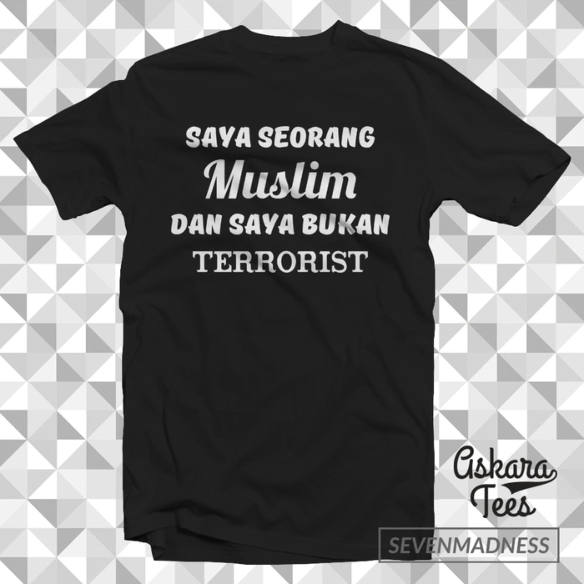 Kaos Distro Pria / Wanita Dakwah Islam Muslim - Muslim Bukan Terrorist