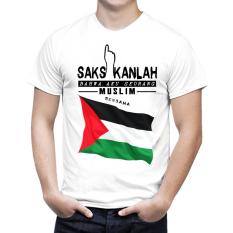 Kaos Distro kaos 3d kaos pria Muslim Palestine