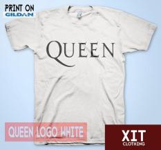 Kaos Distro Musik Queen Logo White