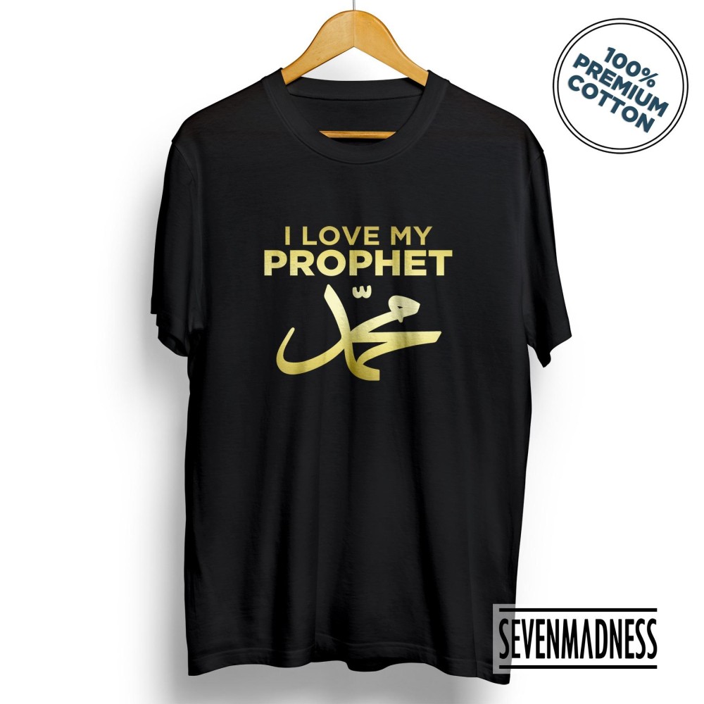 Kaos Distro Pria / Wanita Dakwah Islam Muslim - I Love My Prophet Muhammad