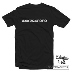 Kaos Distro Pria Wanita Hashtag - Aku Rapopo