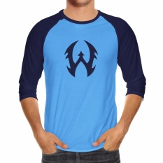 Walexa Kaos Distro Raglan WALEXA CLASIC Original - Biru Muda