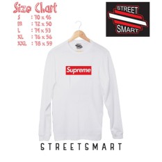 Kaos distro suprem tangan panjang cotton combed 30s