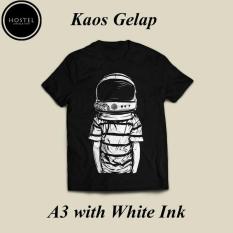 KAOS GILDAN CUSTOM SABLON DTG A3 SATUAN DESAIN BEBAS KAOS GELAP DISTROKLX01