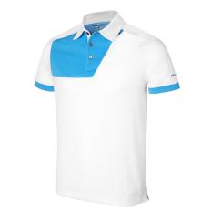 Pin High Golf Baju CoolDry Parker Putih Biru