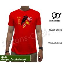 kaos gong xi fa cai distro cowok baju tshirt imlek tahun baru cina merah1 tomyliston