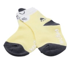 Kaos Kaki Anak Balita Unisex Tebal Motif Kucing - Kuning S