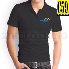 Kaos Kerah Pria - Baju Polo Kerah - Kaos Distro Kerah Polo Bank Mandiri - Polo T-Shirt Mandiri