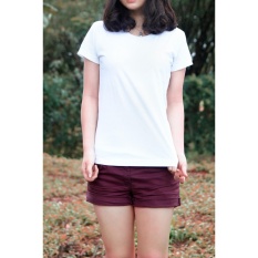 Kaos Kuyaku Kaos Polos Wanita Cotton Combed 30s - Putih