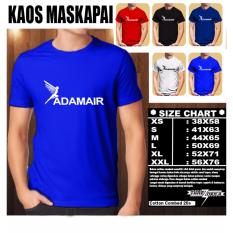 Kaos Logo Maskapai Baju Distro T-Shirt Pesawat ADAM AIR TEKS LOGO
