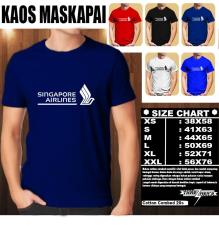 Kaos Logo Maskapai Baju Distro T-Shirt Pesawat SINGAPORE AIRLINES A GREAT WAY TO FLY