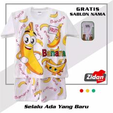 KAOS MOTIF PISANG BANANA KAOS SETELAN ANAK PISANG BANANA CUSTOM NAMA