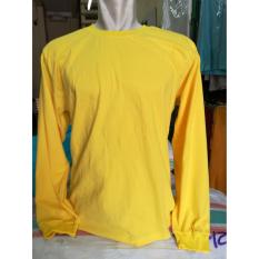 Kaos Oblong Combed 24S Kuning Kenari Lengan Panjang ( Merk : SIBISAN )
