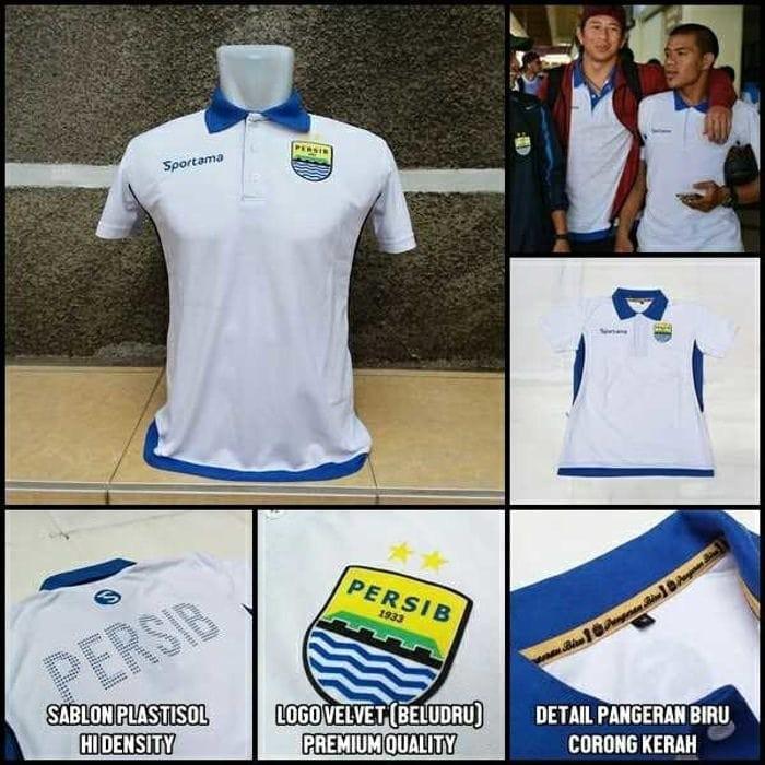 Kaos Polo Bola Persib Bandung Putih 2017-2018 Jersey Bola Murah - 6Da6b9