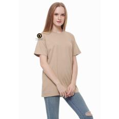 KAOS POLOS COTTON COMBED PREMIUM BANDUNG PRIA WANITA DEWASA MOCCA SOLID