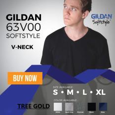 Kaos POLOS Gildan V Neck Softstyle S M L XL Murah Satuan Grosiran Polos Sablon