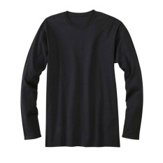 Kaos Polos LENGAN PANJANG 20S - HITAM