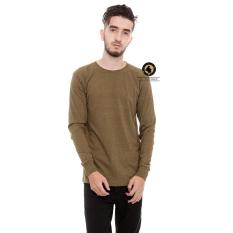 KAOS POLOS LENGAN PANJANG COTTON COMBED PREMIUM BANDUNG PRIA WANITA DEWASA OLIVE TRITONE